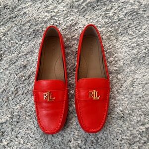 Lauren Ralph Lauren Vibrant Red Loafers